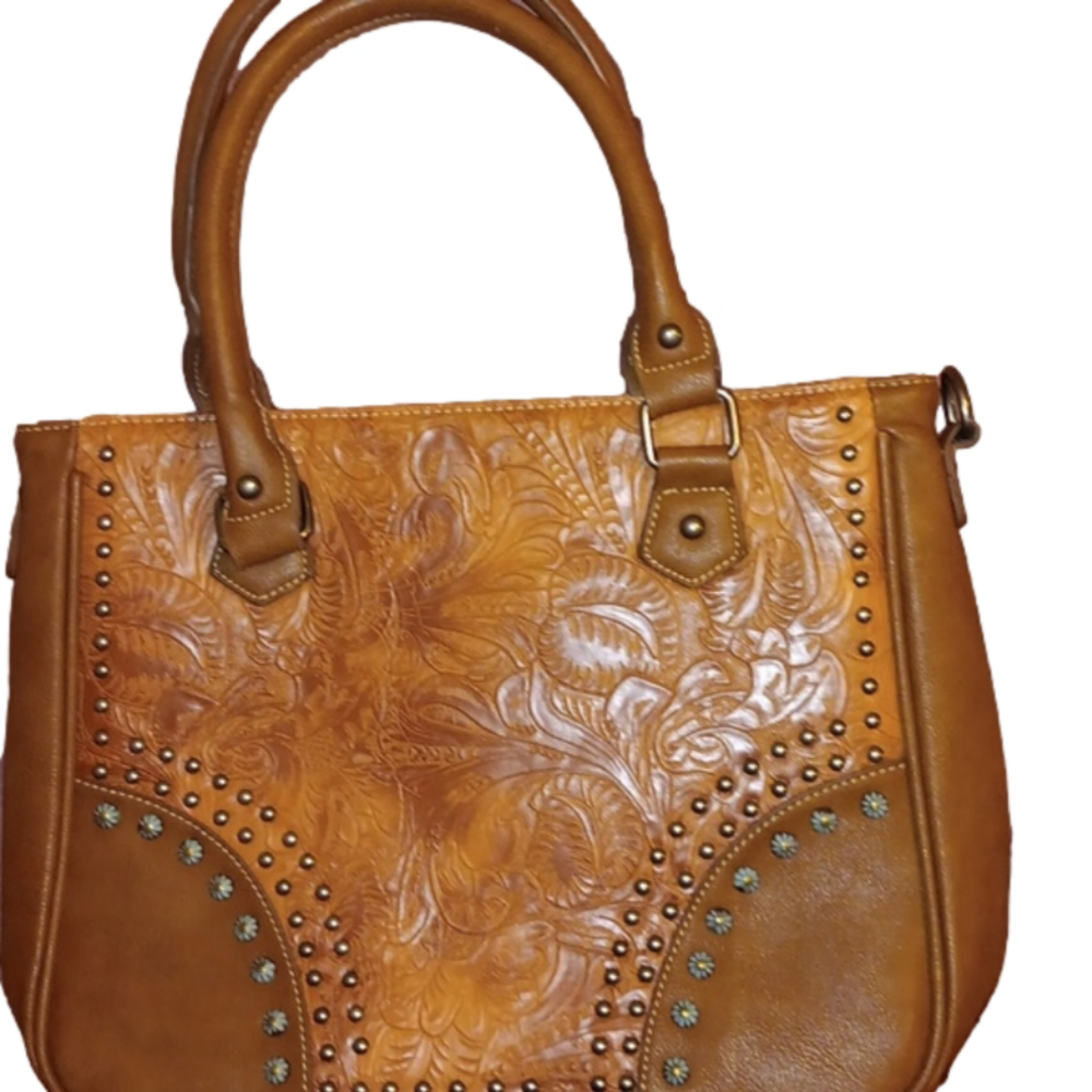 NWOT Trinity Ranch hand tooled leather western purse